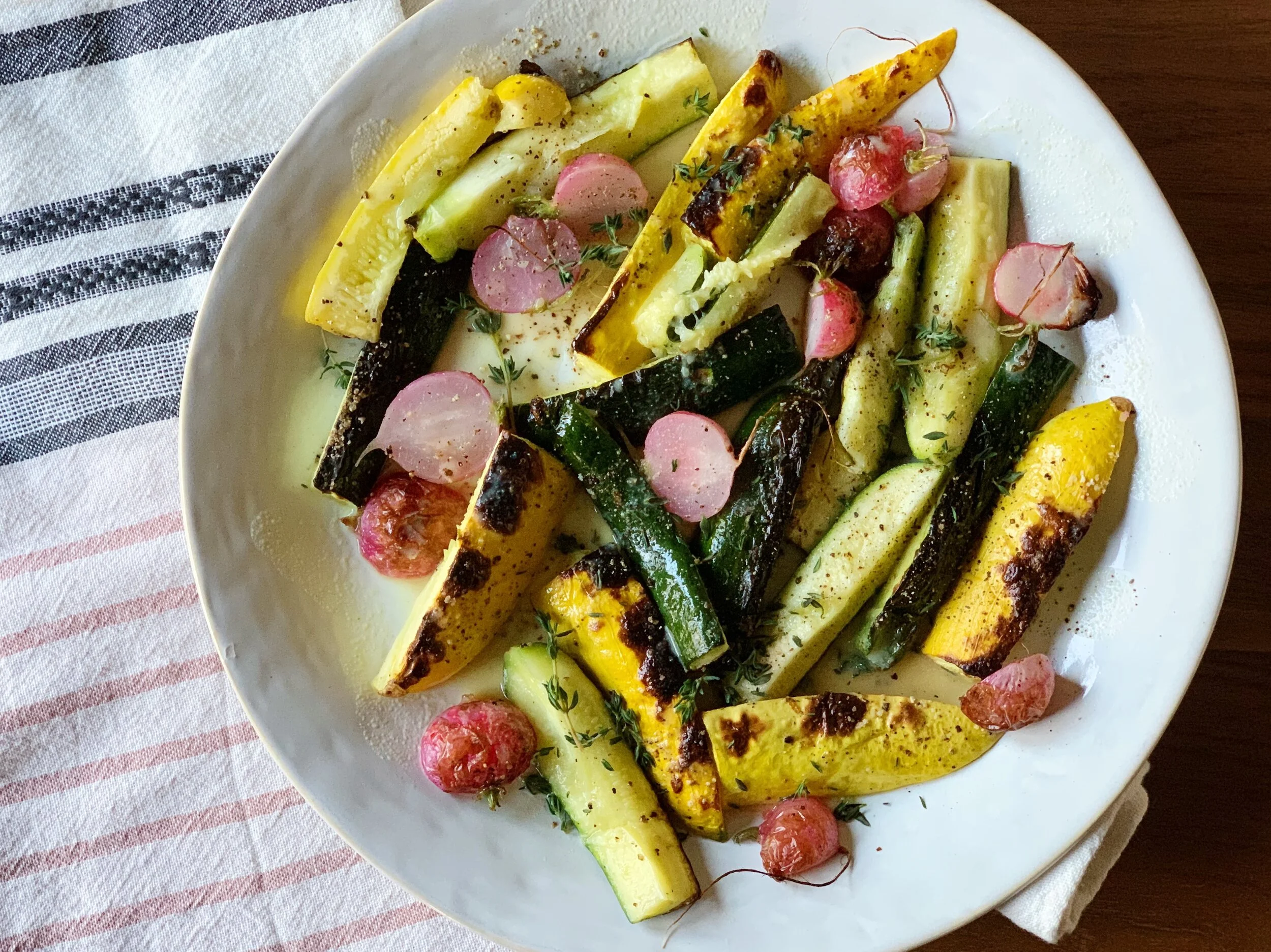 DISH// 生写真 Broiled Zucchini & Radishes with Lemon Vinaigrette — Milford Kitchen